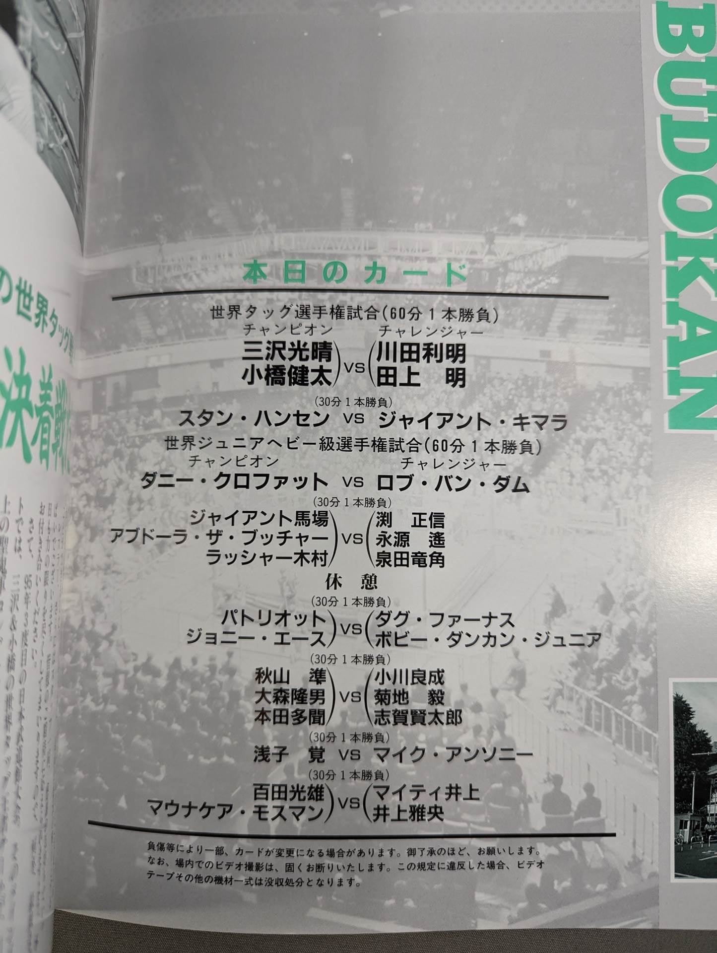 95スーパーパワー・シリーズ / 初夏・燃焼宣言IN武道館