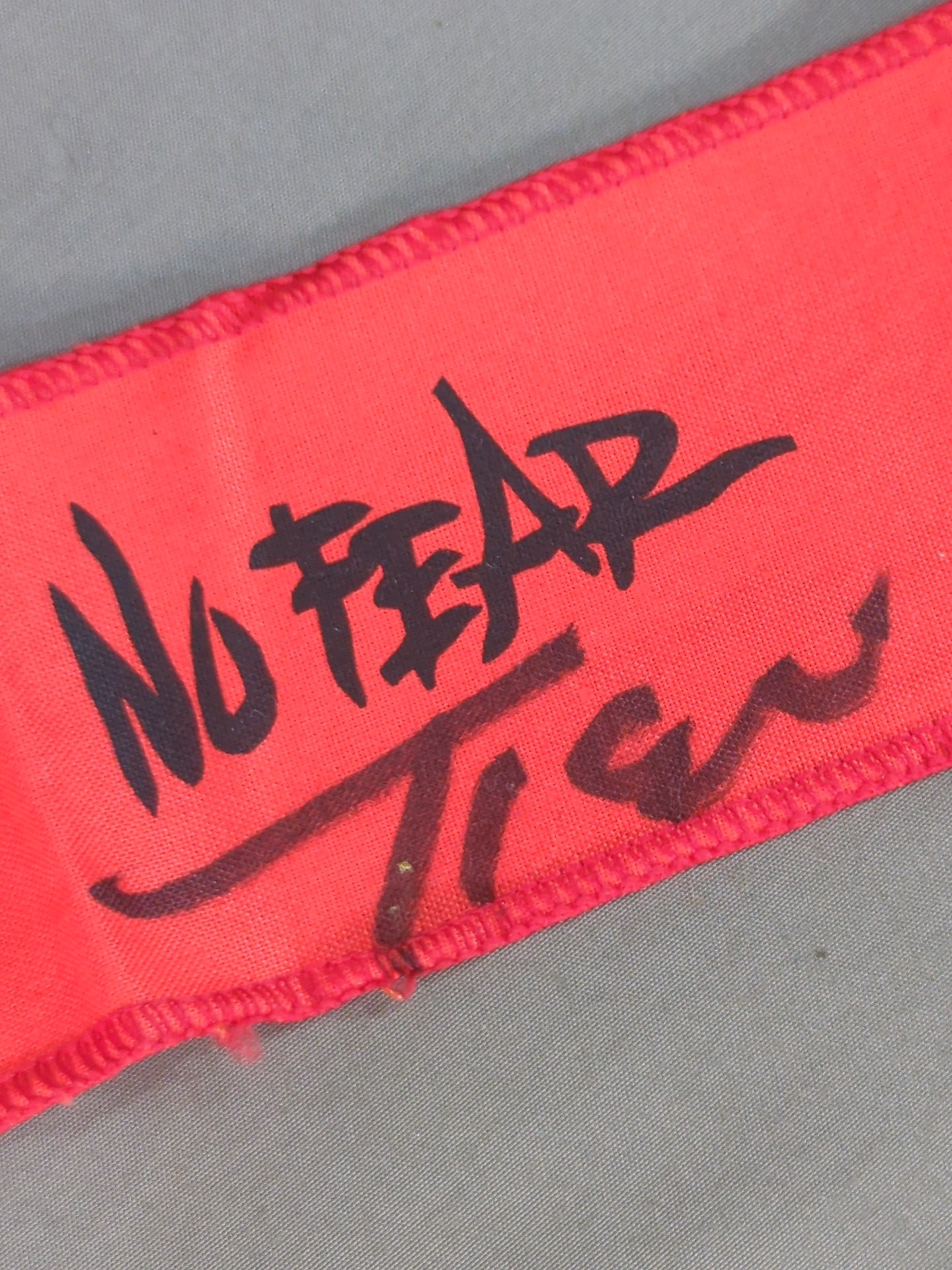 【直筆サイン入り】タイガー・ジェット・シン「TIGER NO FEAR FEVER」ハチマキ