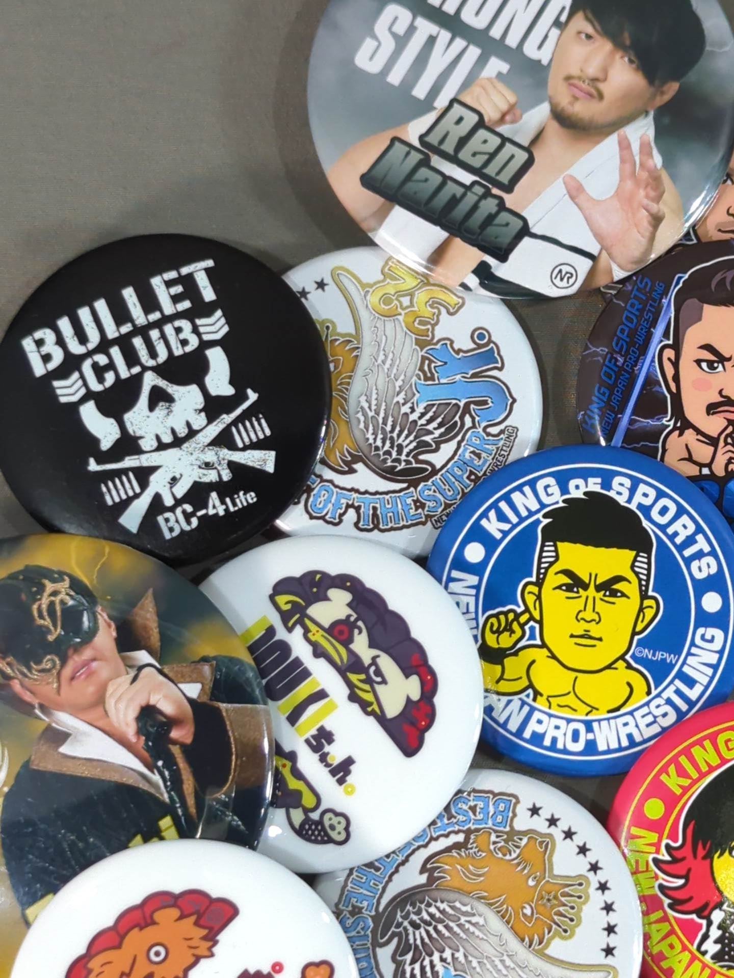 New Japan Pro Wrestling PinBack button set