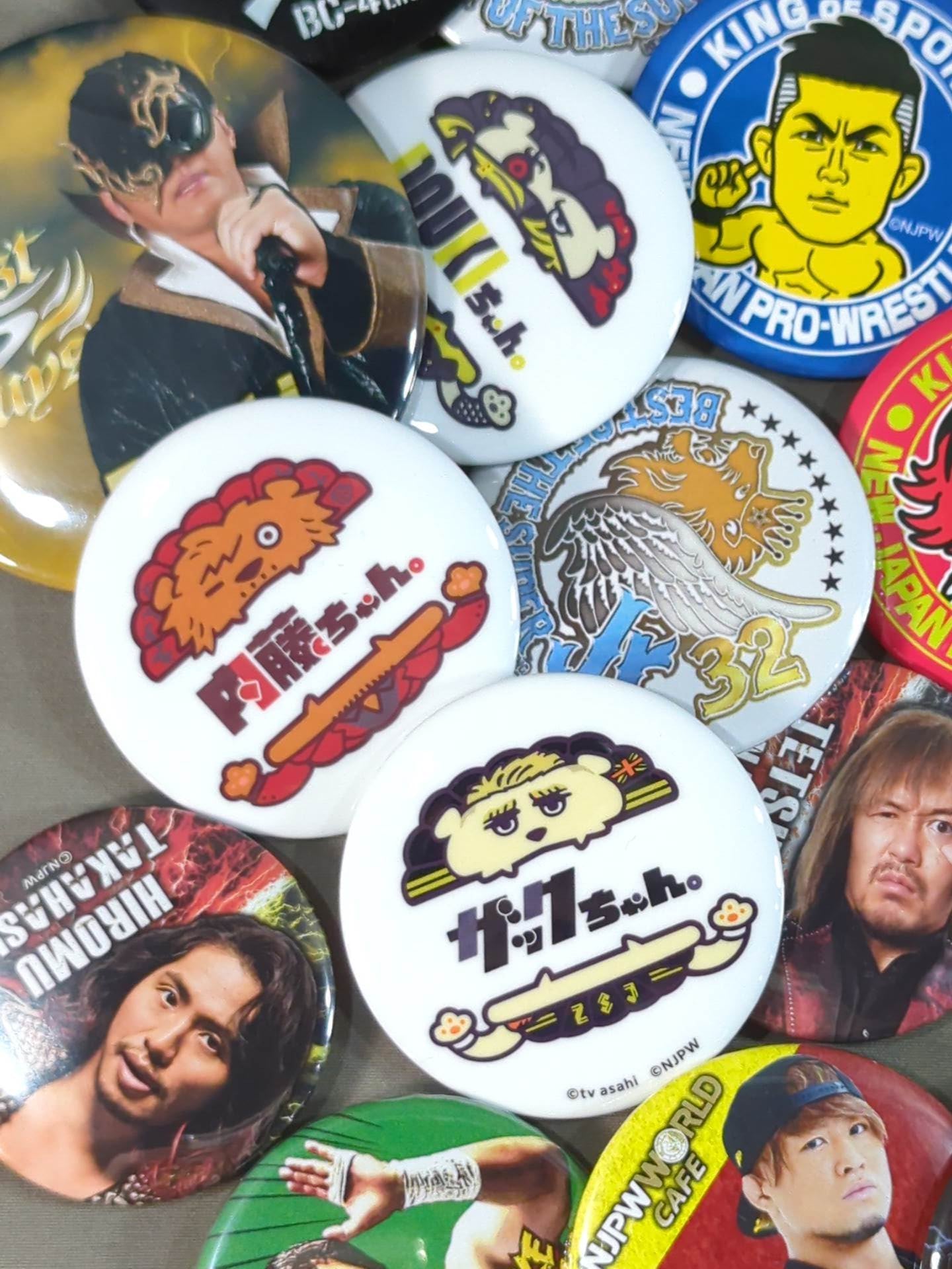 New Japan Pro Wrestling PinBack button set