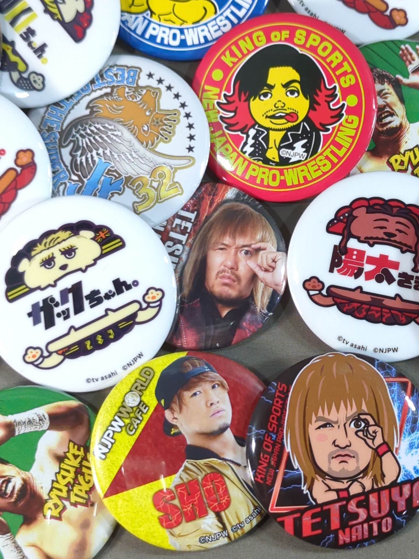 New Japan Pro Wrestling PinBack button set