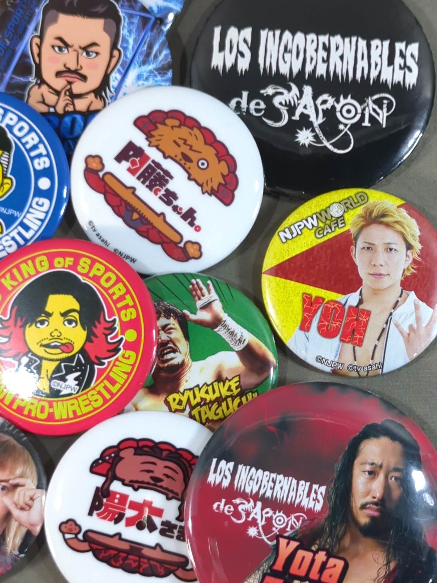 New Japan Pro Wrestling PinBack button set