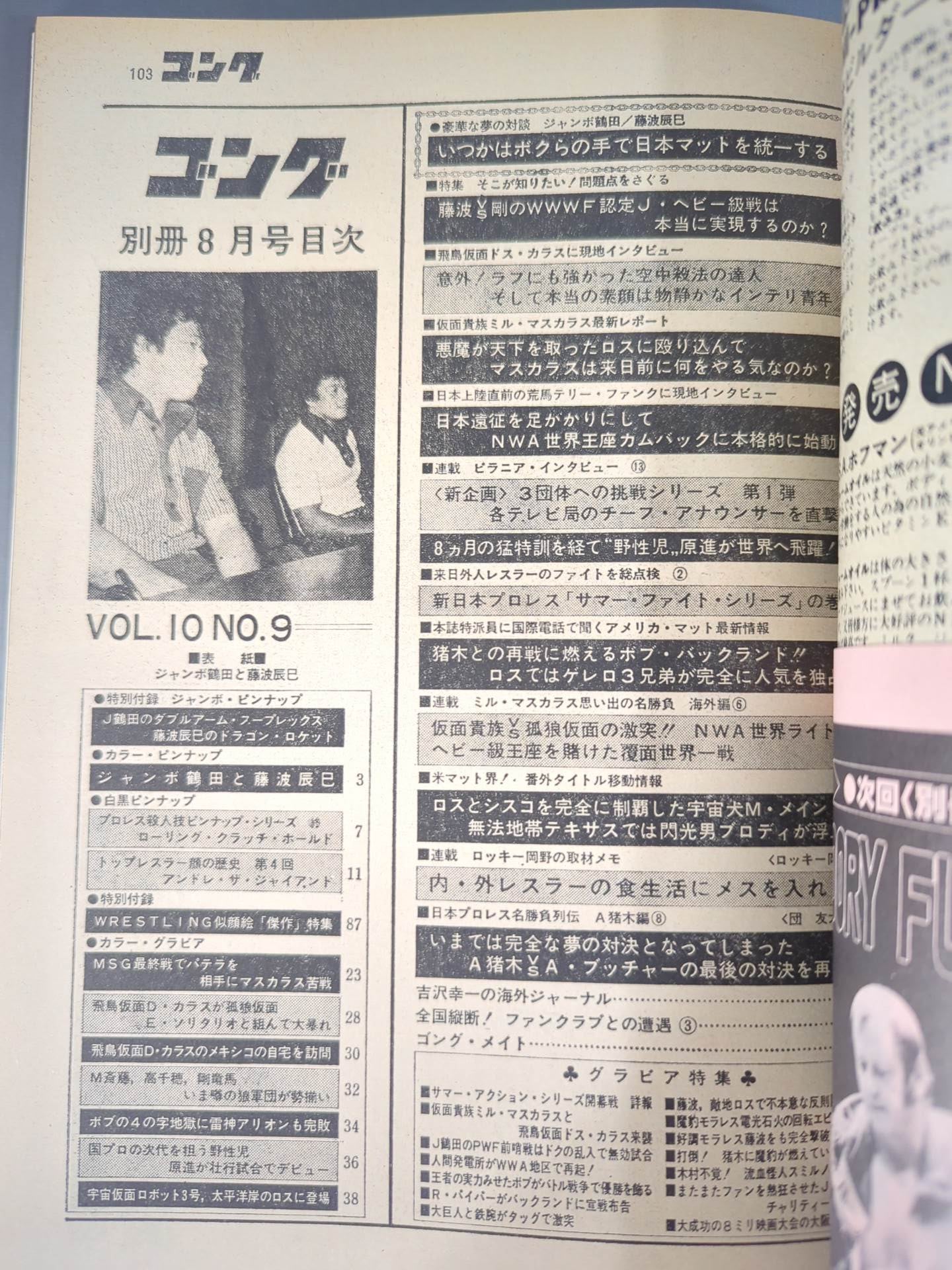 別冊ゴングVol.10 No.9