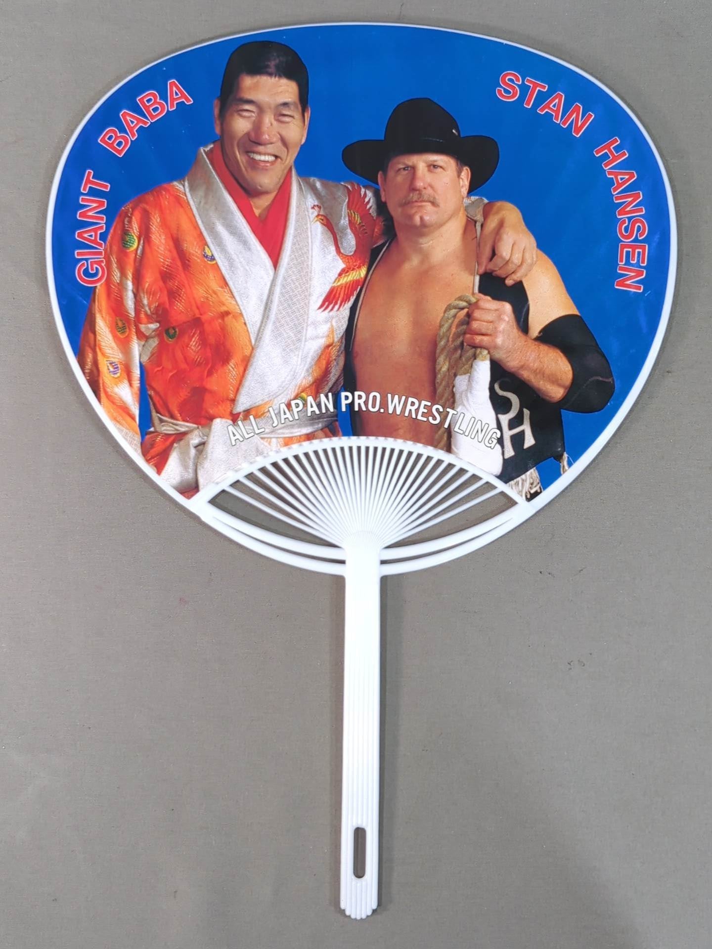 ★ Giant Cannon ★ Giant Baba & Stan Hansen Uchiwa (paper fan)