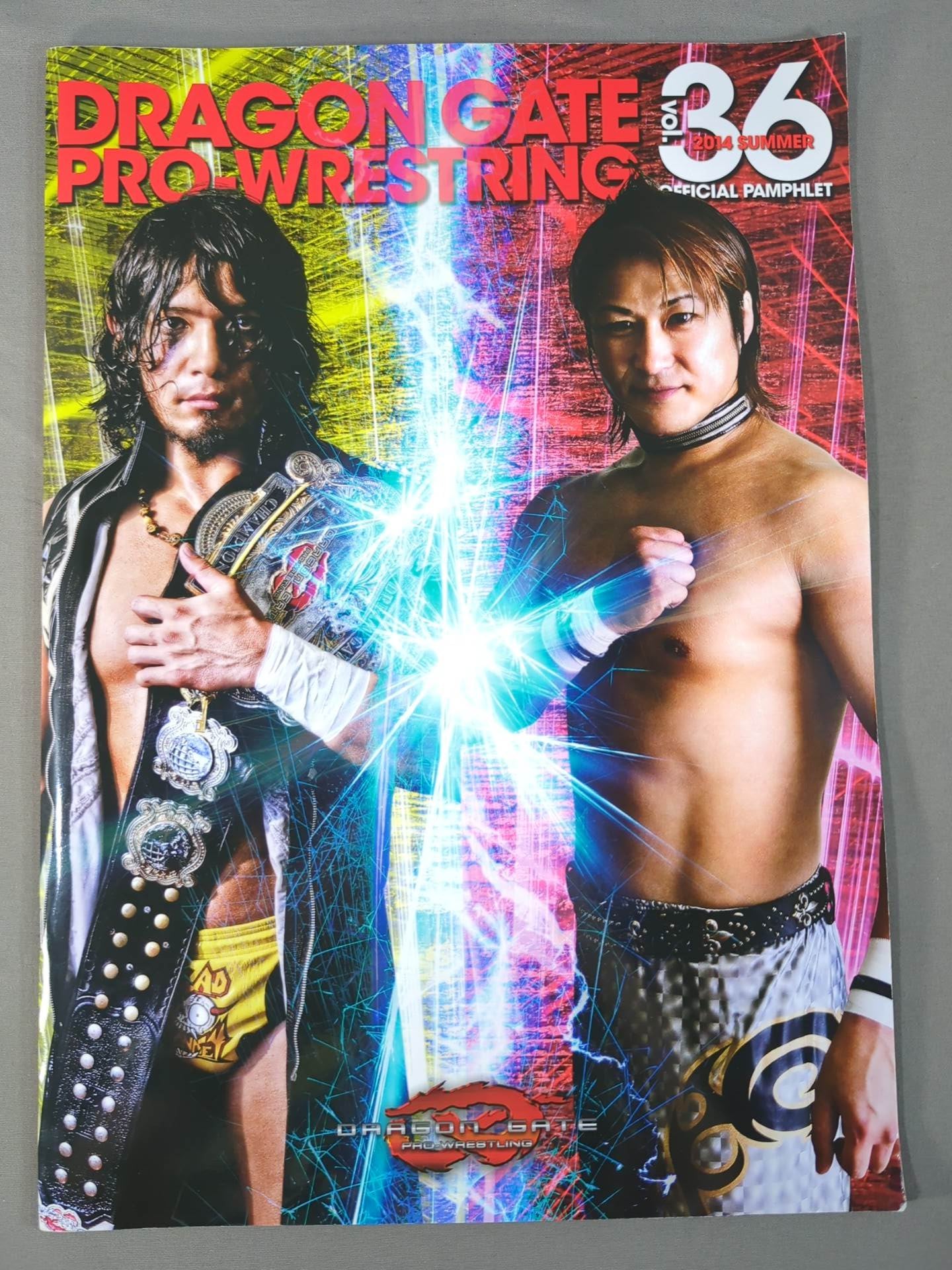 [9 fighters hand signed autograph 】2014 Dragon Gate Official Pamphlet Vol.36