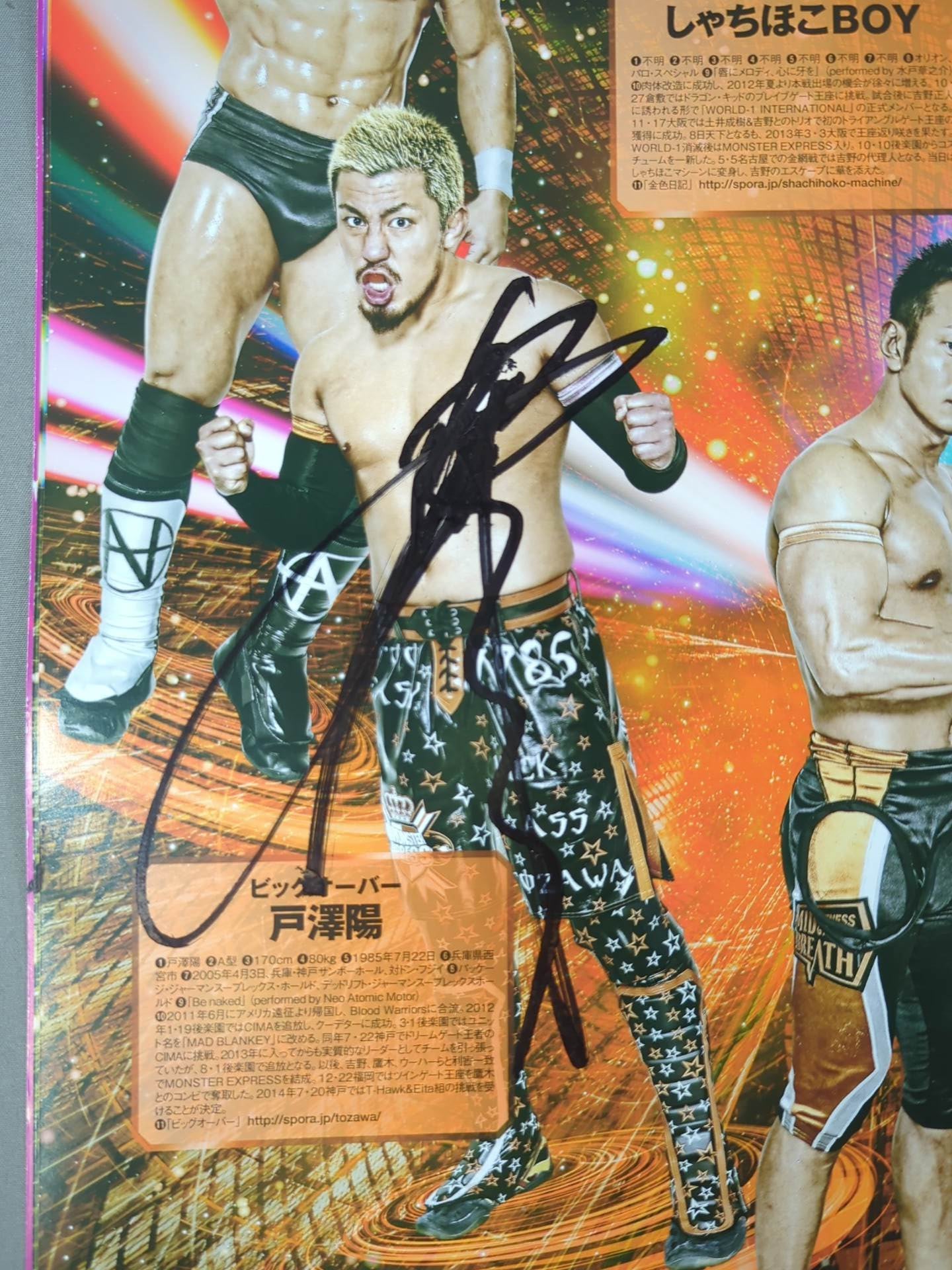 [9 fighters hand signed autograph 】2014 Dragon Gate Official Pamphlet Vol.36