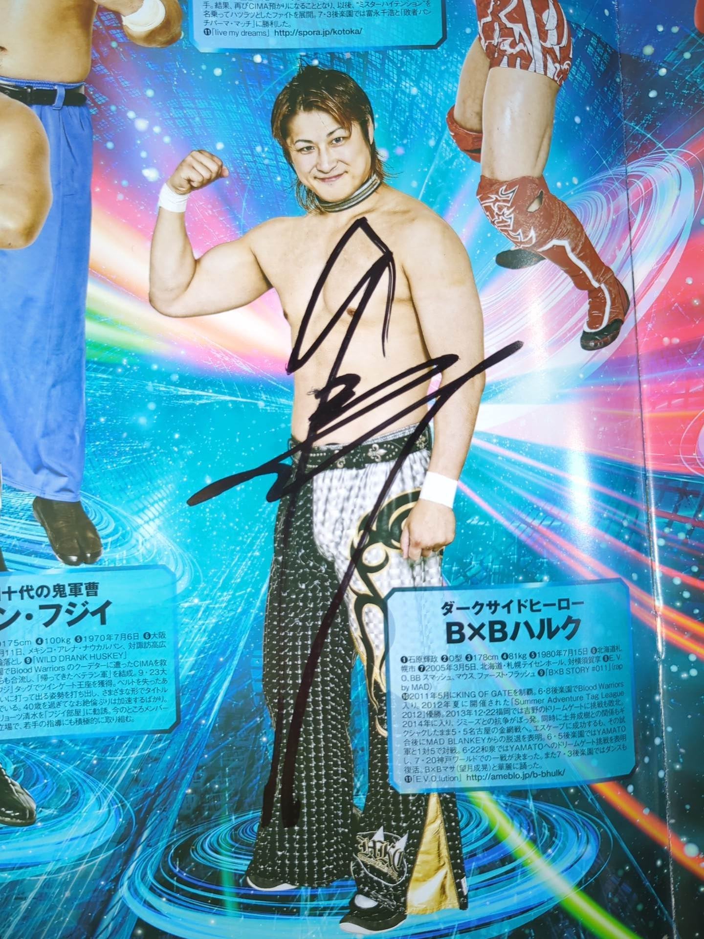 [9 fighters hand signed autograph 】2014 Dragon Gate Official Pamphlet Vol.36
