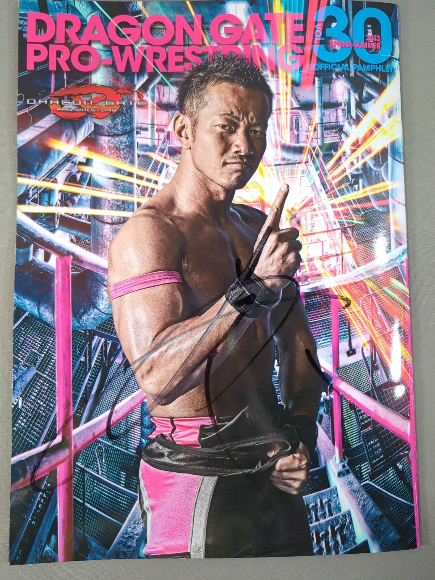 [8 fighters hand signed autograph 】2013 Dragon Gate Official Pamphlet Vol.30