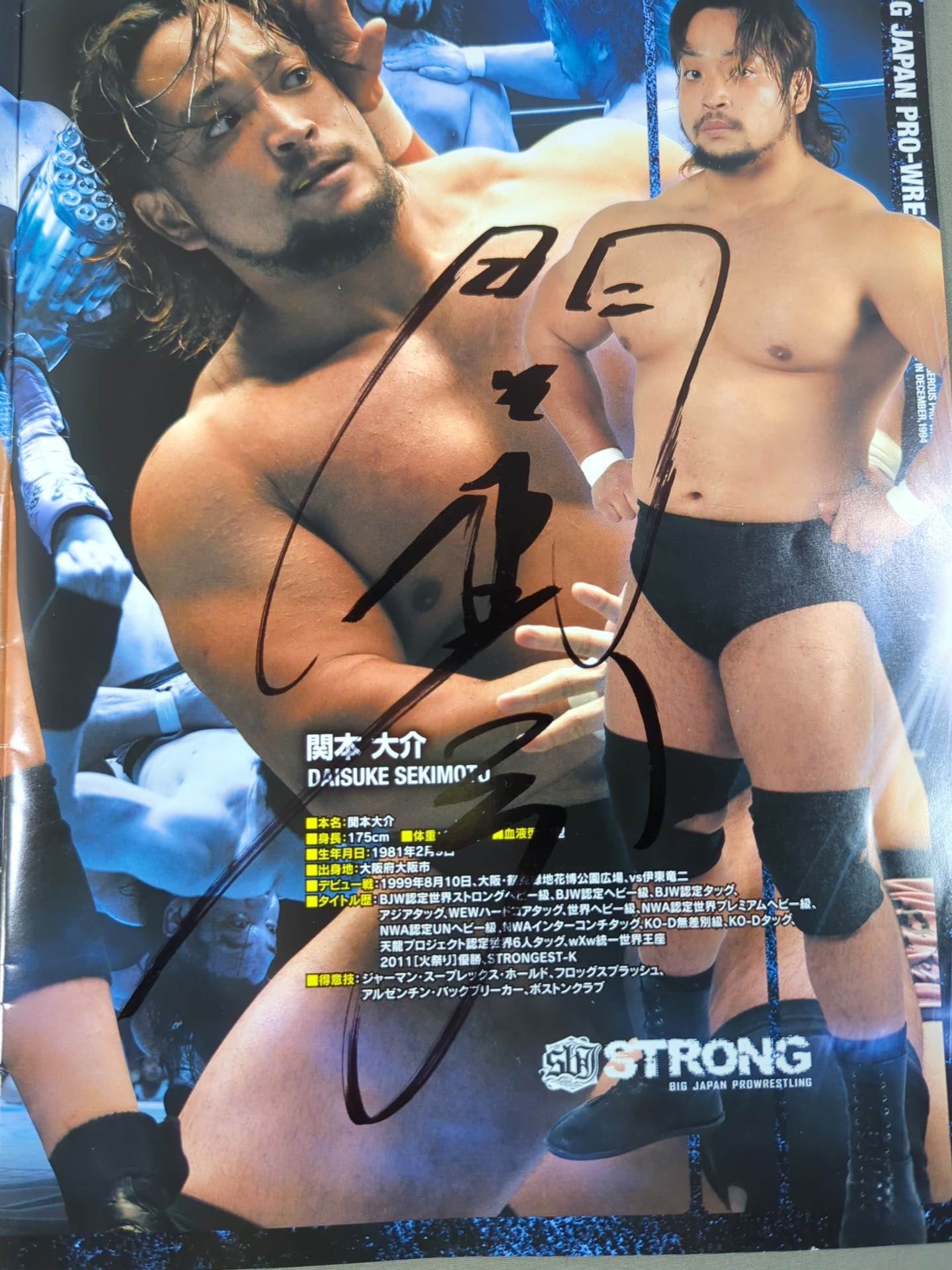 [15 fighters hand signed autograph 】BJW BIG JAPAN PRO-Wrestling