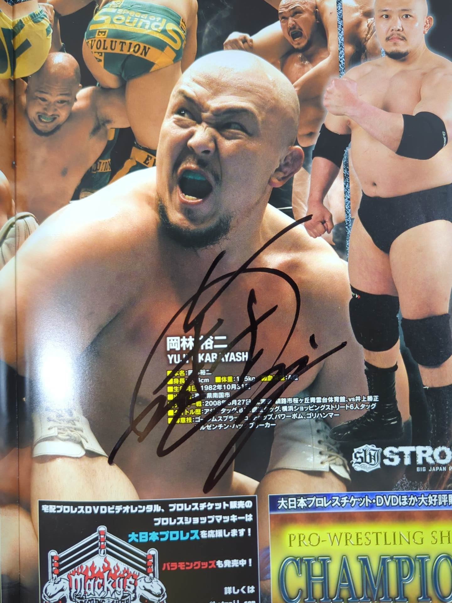 [15 fighters hand signed autograph 】BJW BIG JAPAN PRO-Wrestling
