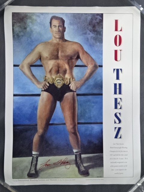 【hand signed autograph】 Lou Thesz Poster