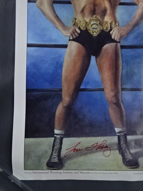 【hand signed autograph】 Lou Thesz Poster