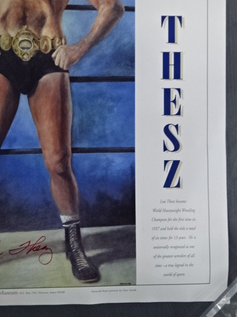 【hand signed autograph】 Lou Thesz Poster