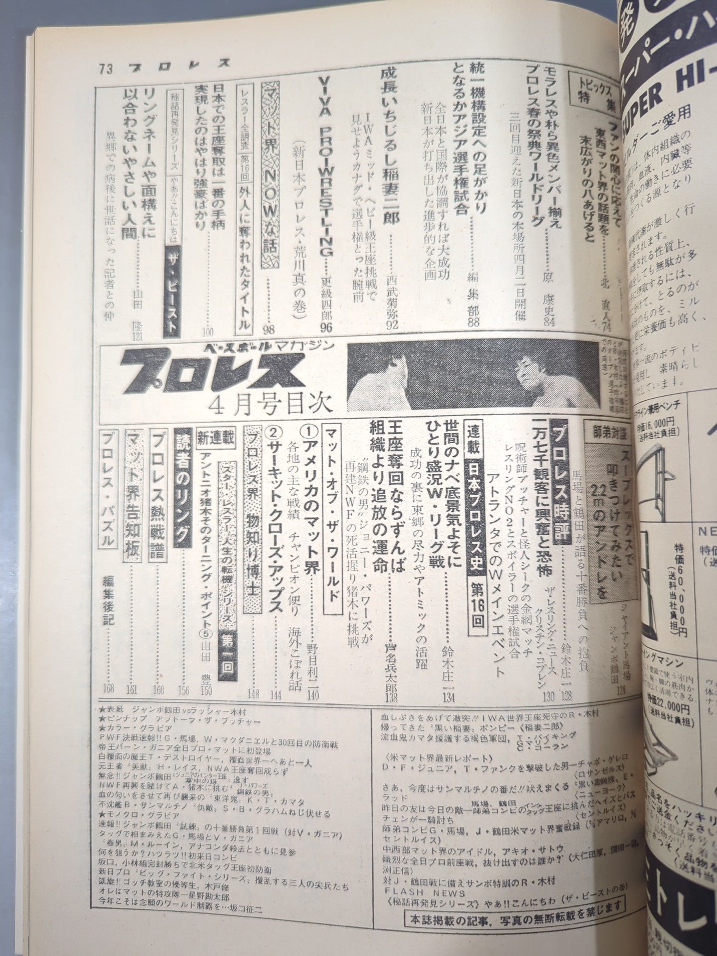 月刊プロレス 1976年4月号