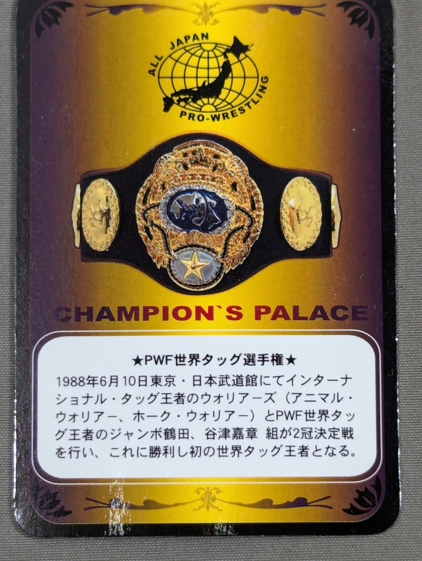 PWF認定世界タッグチャンピオンベルト