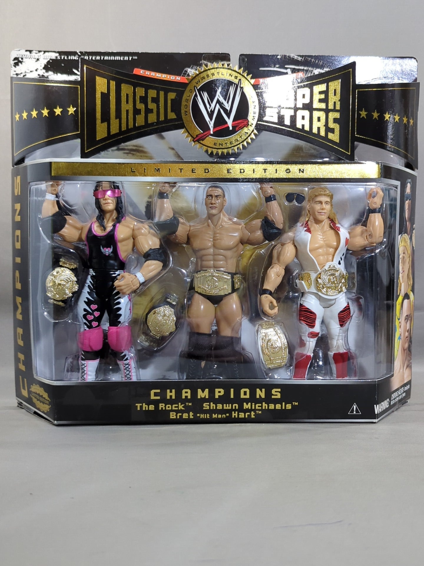 ★ Limited edition ★ Champions (The Rock & Sean Michaels & Bret Hart )