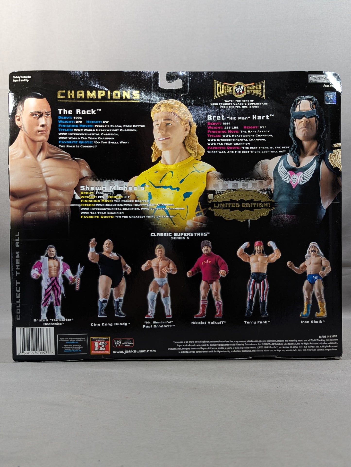 ★ Limited edition ★ Champions (The Rock & Sean Michaels & Bret Hart )