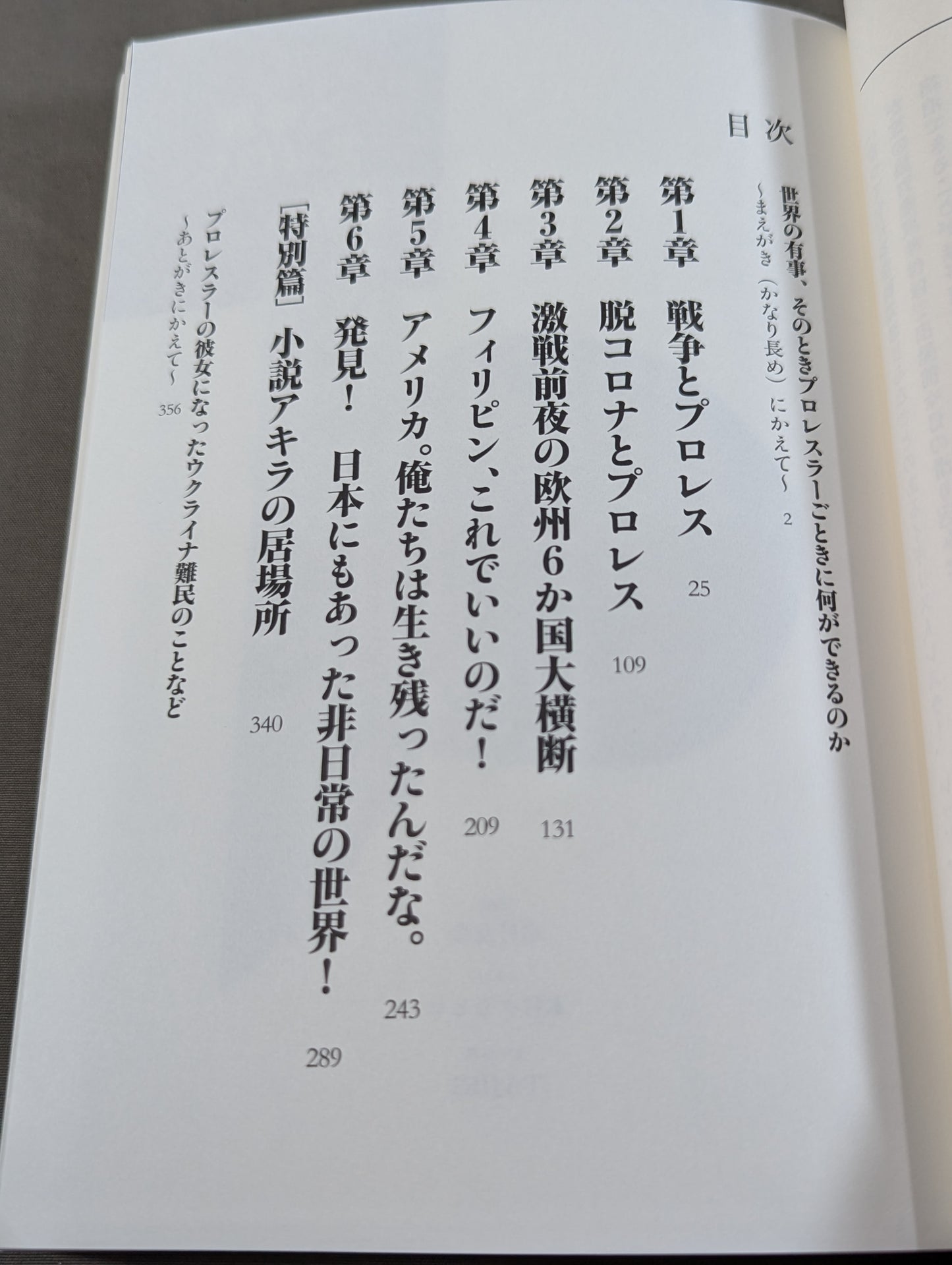 戦争とプロレス プロレス深夜特急「それぞれの闘いの場所で」・篇