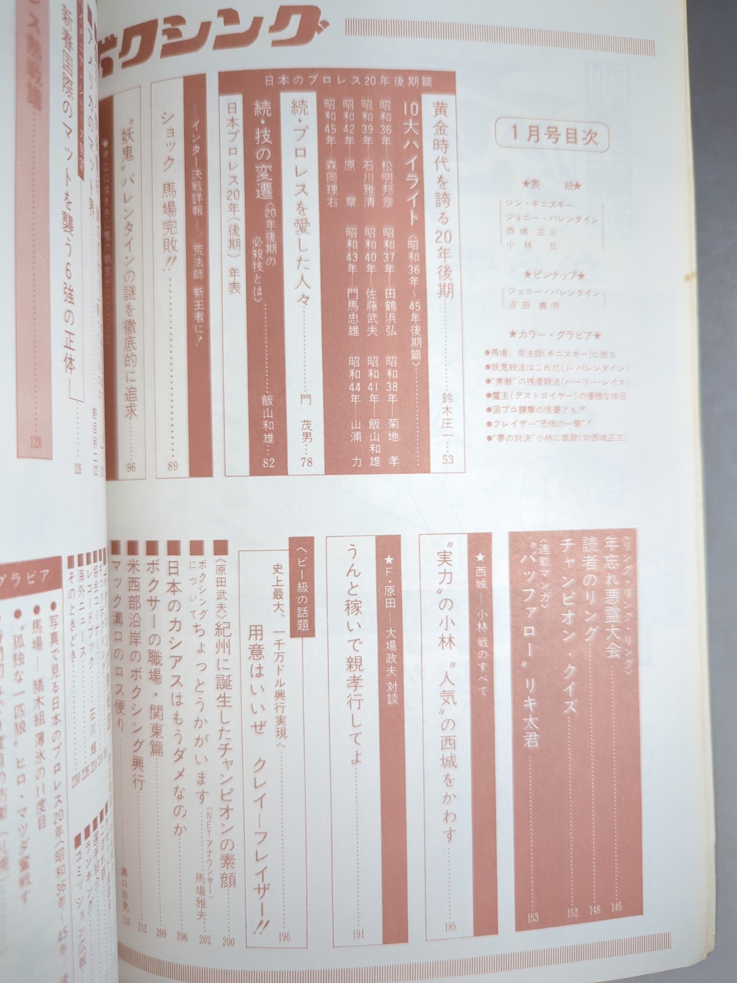 プロレス&ボクシング 1971年1月号