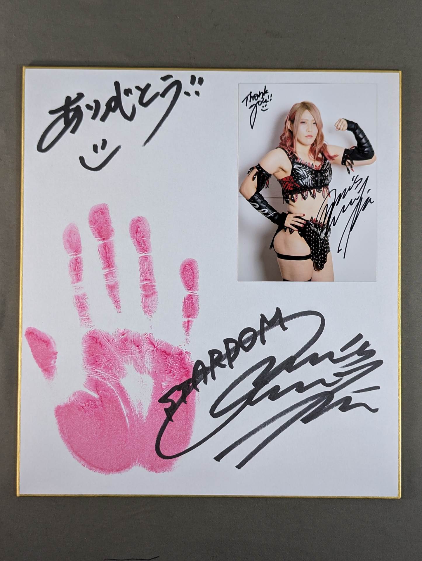 マリーゴールドプロレス林下詩美 直筆サイン手形色紙 ☆手形色紙＆限定ブロマイド付☆ 林下詩美 – 闘道館