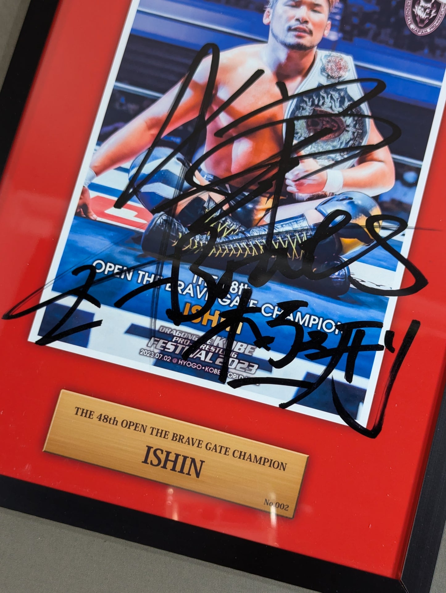 ★ The 48th Open the Bravegate Champion ★ ISHIN hand signed autograph photo frame