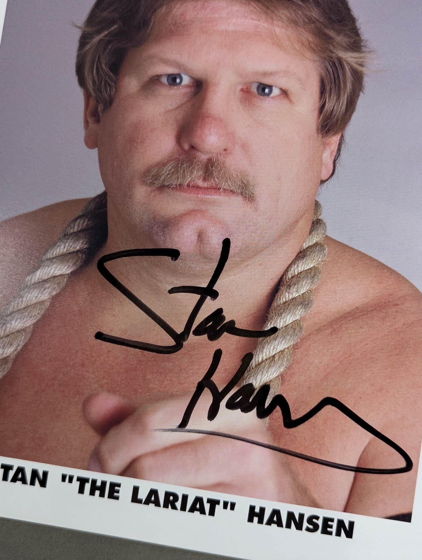 Stan Hansen hand signed autograph Pro-Photo (C-7)