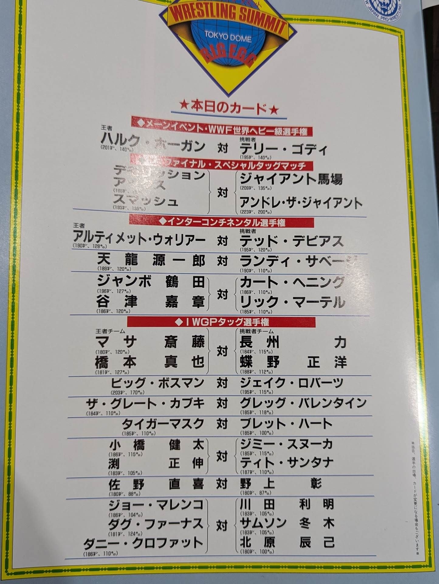 WWF, All Japan, New Japan Pro Wrestling / Japan-US Wrestling Summit