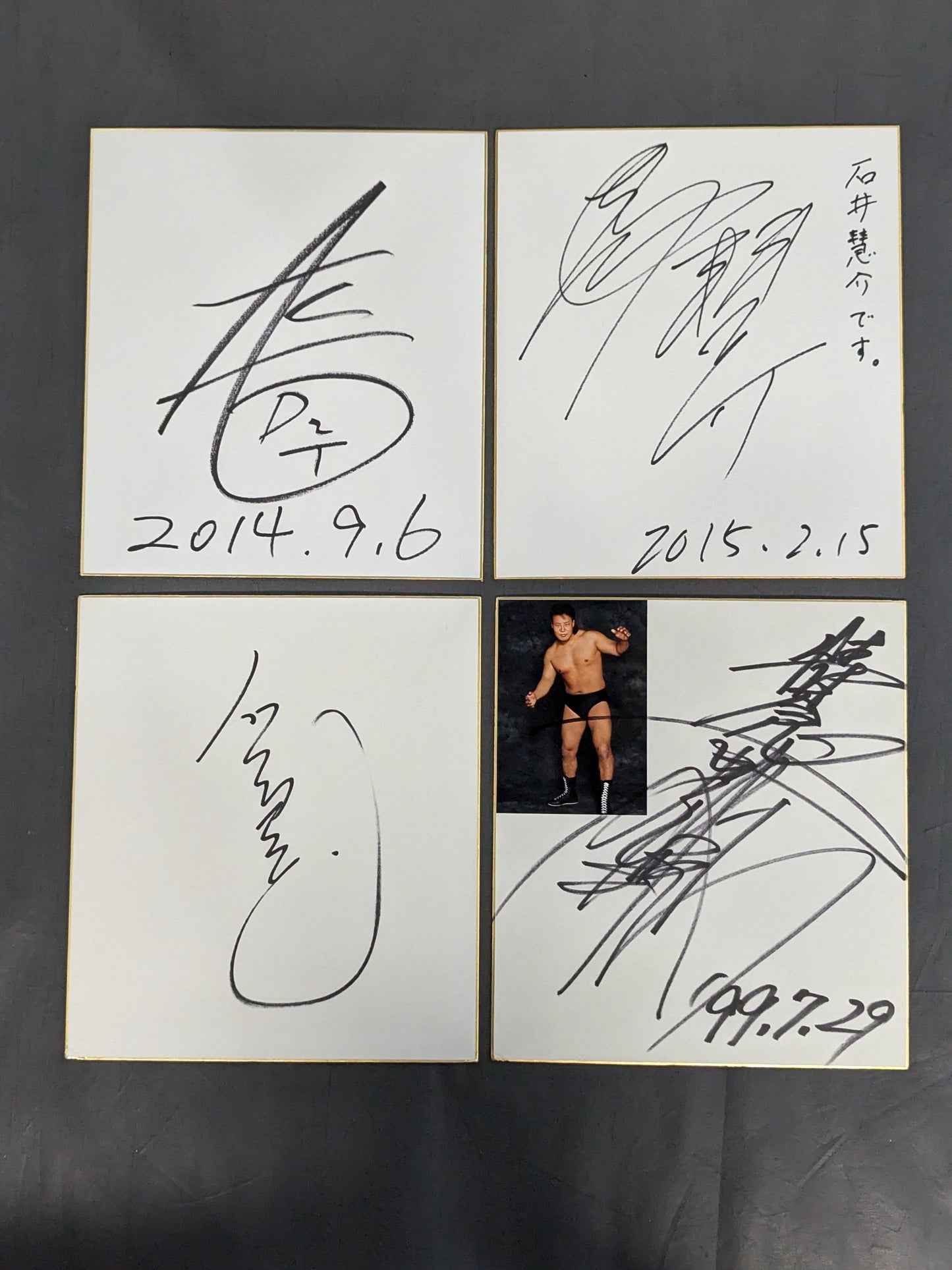 国内プロレスラー サイン色紙セット①