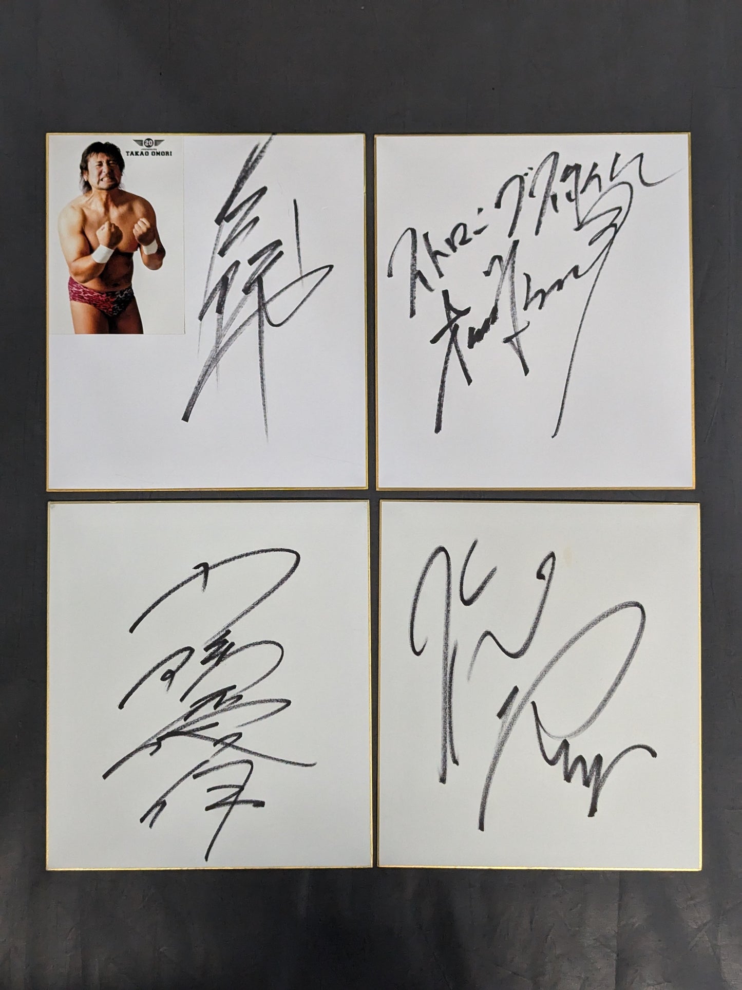 国内プロレスラー サイン色紙セット①