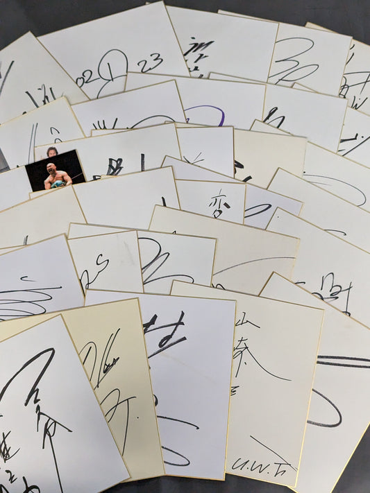 Domestic pro wrestler sign Shikishi ( Autograph board )  Sets(2)