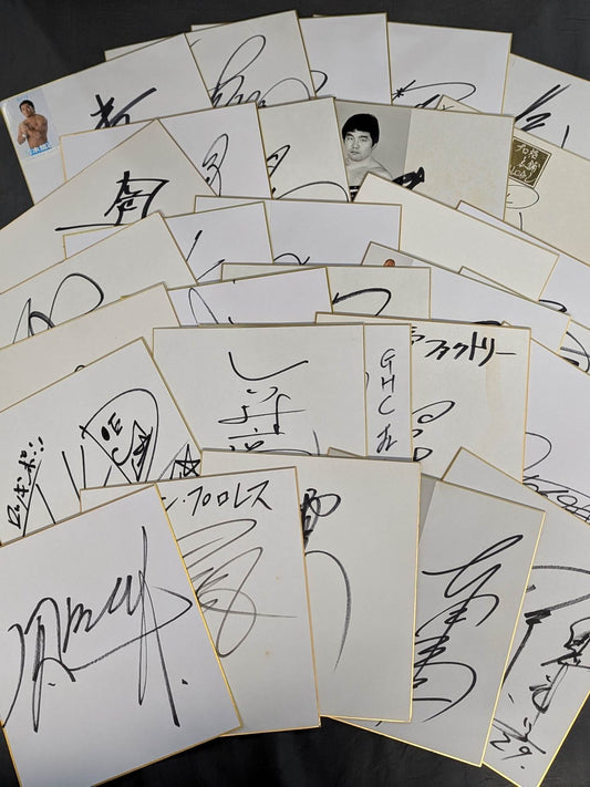 国内プロレスラー サイン色紙セット③