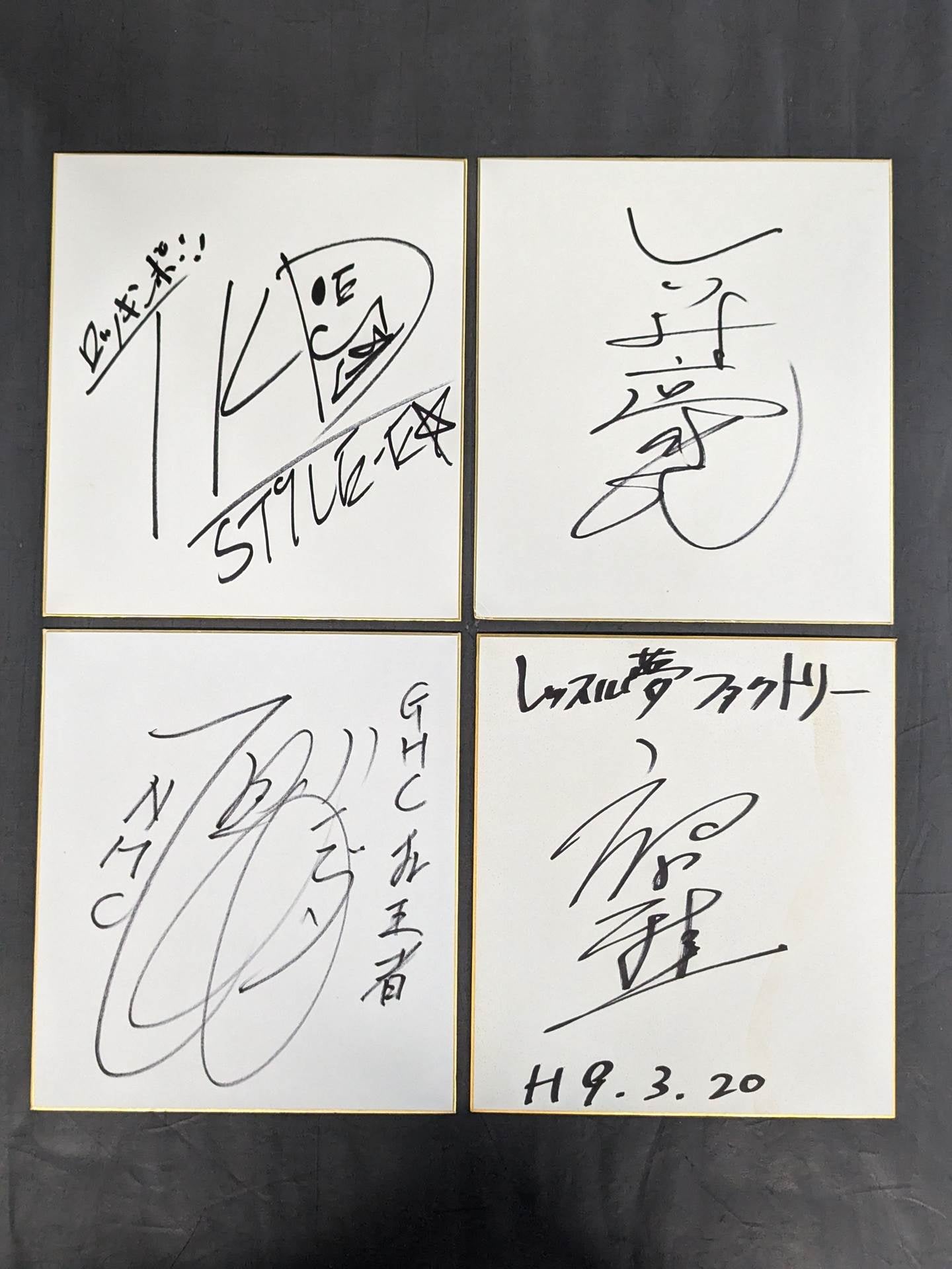 国内プロレスラー サイン色紙セット③