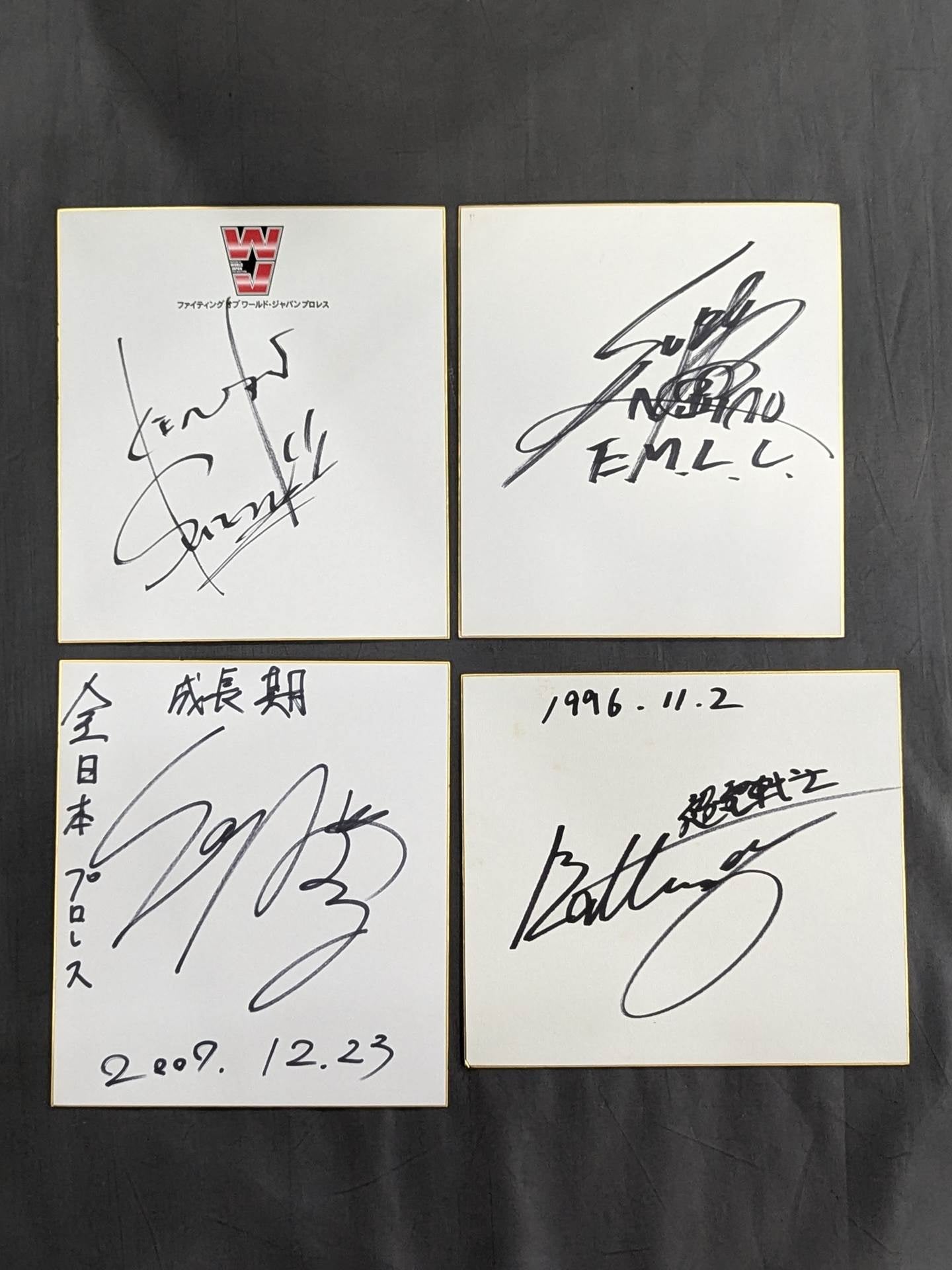 国内プロレスラー サイン色紙セット④