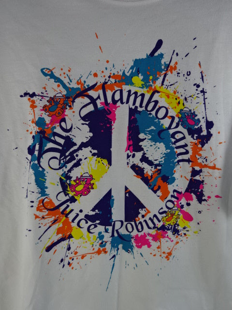 【直筆サイン入り】ジュース・ロビンソン PEACE MARK Tシャツ(ホワイト)