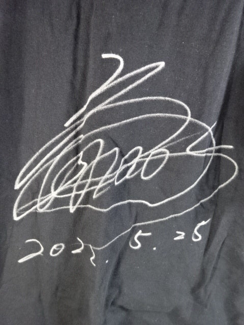 【hand signed autograph】 Toru Yano × Noboribetsu City Hometown Tax Payment Limited Collaboration T-Shirt (1) (Black)