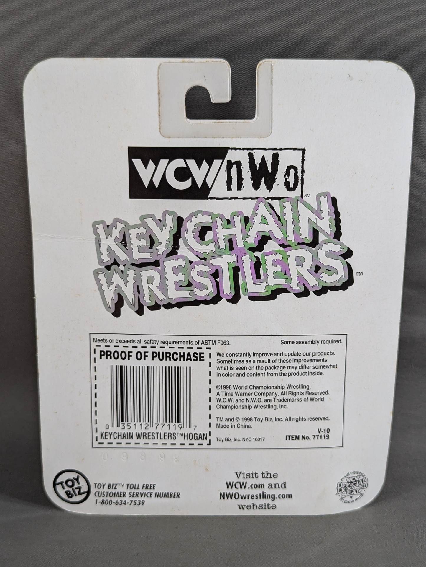 ★WCW×nWo★ Hollywood Hulk Hogan KEY CHAIN WRESTLERS (1998)
