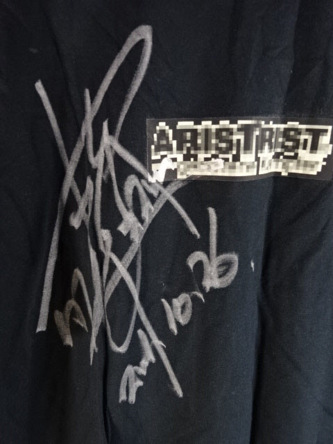 【蝶野正洋 直筆サイン入り】ARISTRIST AT ロゴ Tシャツ①(ブラック)