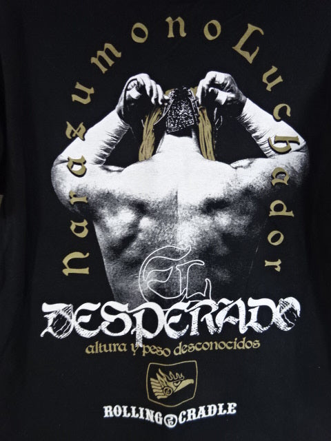El Desperado × ROLLING CRADLE collaboration T-shirt (black×gold)
