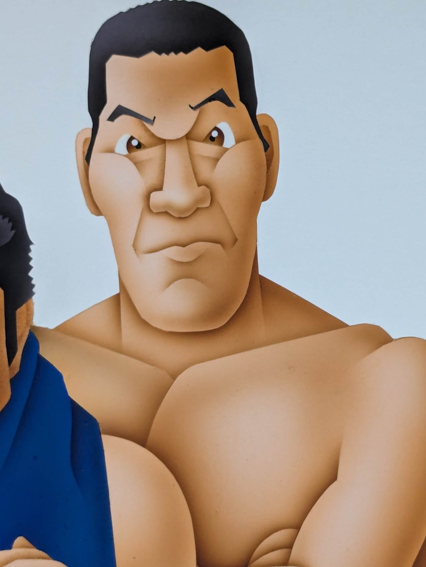 ★ Nagatoshi Sakai Original work ★ "BI gun" Antonio Inoki & Giant Baba