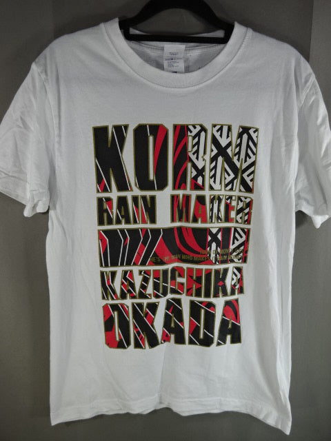 オカダ・カズチカ×ガッツ・ダイナマイト・キャバレーズ コラボTシャツ①(ホワイト)