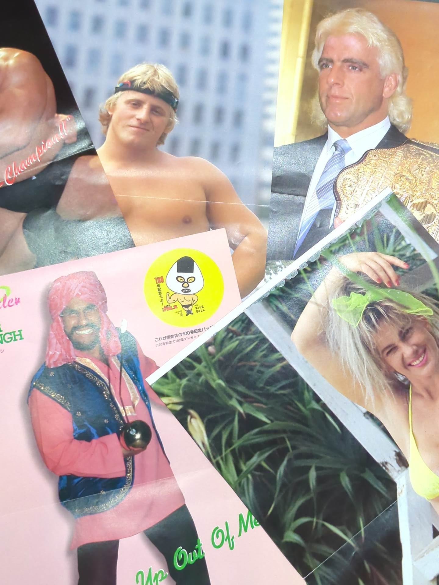 Foreign wrestlers visiting Japan Magazine appendix pin-up set