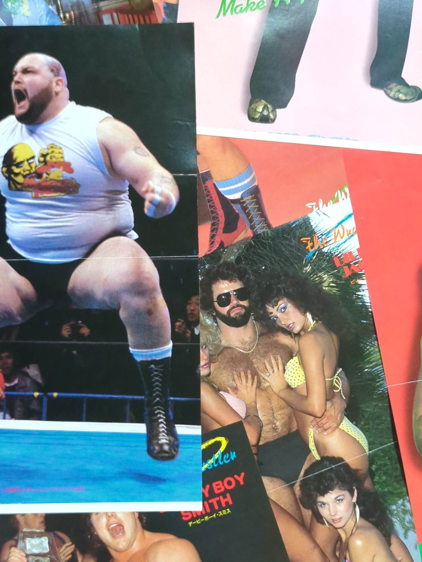 Foreign wrestlers visiting Japan Magazine appendix pin-up set