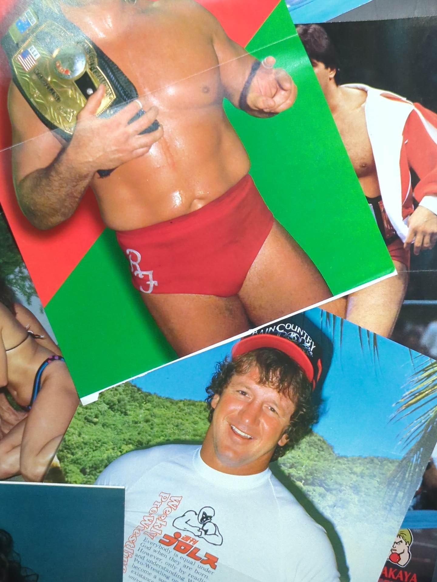 Foreign wrestlers visiting Japan Magazine appendix pin-up set