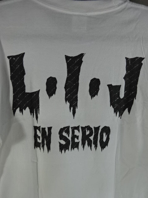 BUSHI "EN SERIO" T-Shirt (2) (White× Black)