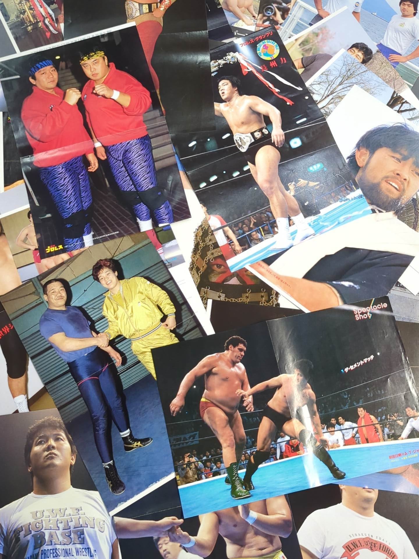 Men's pro wrestler magazine appendix pin-up set