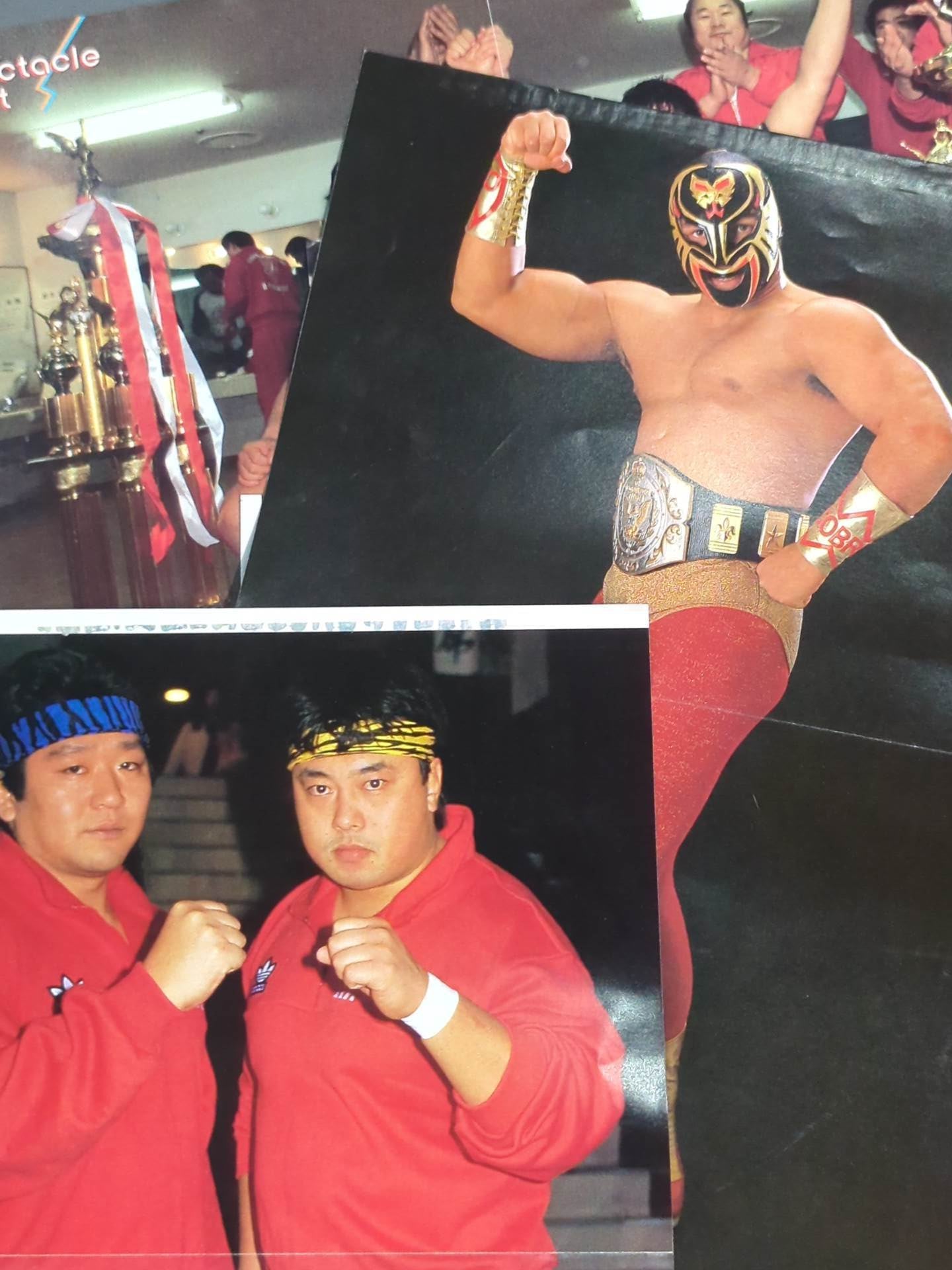 Men's pro wrestler magazine appendix pin-up set
