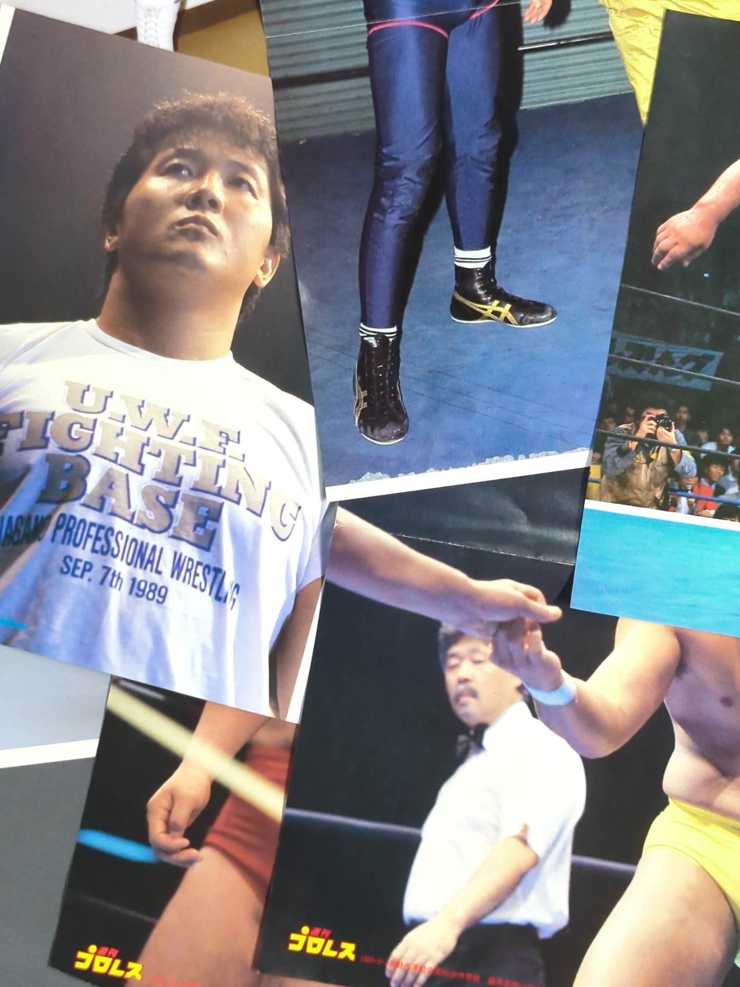 Men's pro wrestler magazine appendix pin-up set