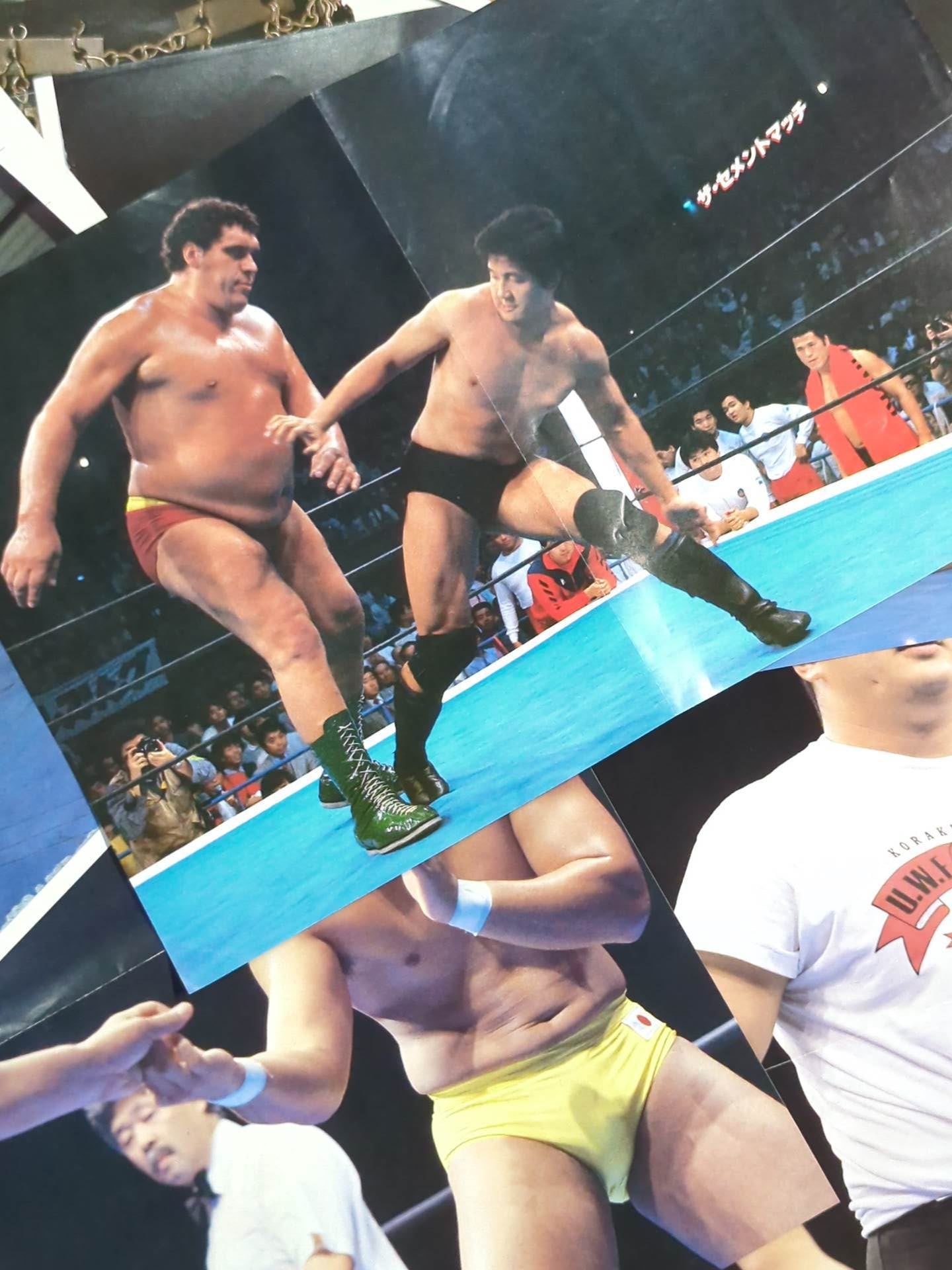 Men's pro wrestler magazine appendix pin-up set