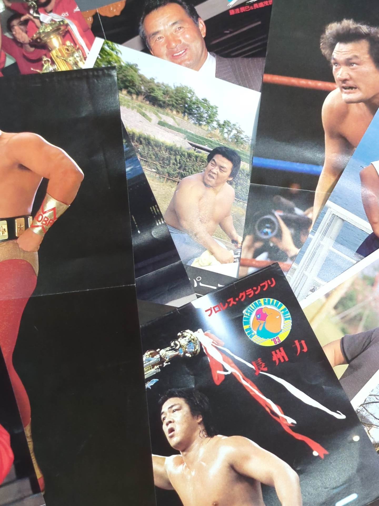 Men's pro wrestler magazine appendix pin-up set
