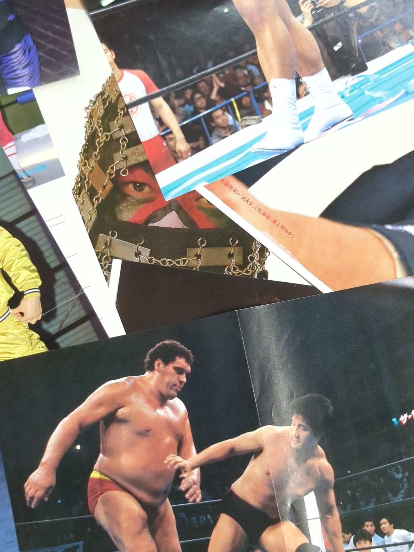 Men's pro wrestler magazine appendix pin-up set
